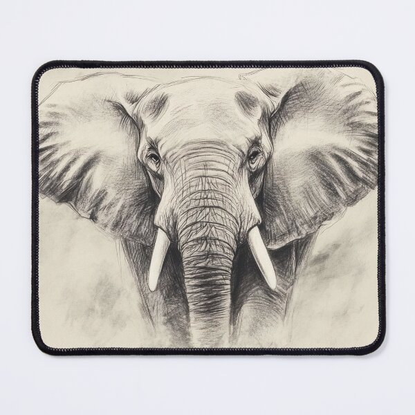 Item preview, Realistic Elephants pencil drawing designed and sold by Pencil-Art.