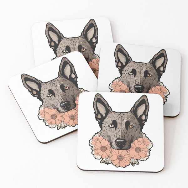 Item preview, Floral Silhouette of a Dutch Shepherd designed and sold by GoodyPaws.