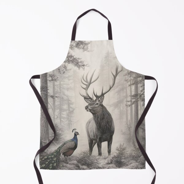 Item preview, Realistic Stag and deer pencil drawing designed and sold by Pencil-Art.