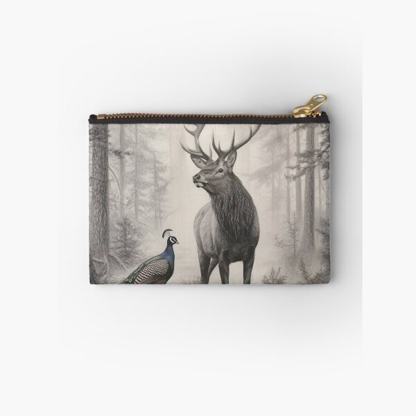 Item preview, Realistic Stag and deer pencil drawing designed and sold by Pencil-Art.