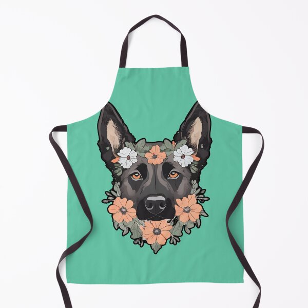 Item preview, Floral Silhouette of a Dutch Shepherd designed and sold by GoodyPaws.