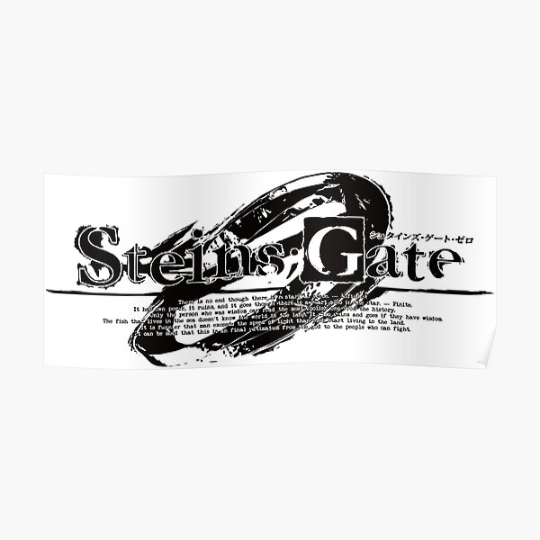 Steins Gate 0 Logo Poster By Thatfattgamer Redbubble