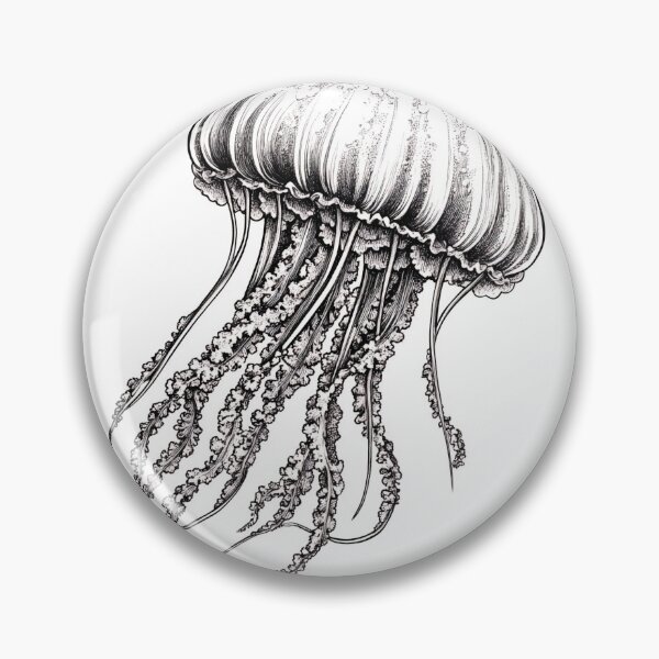 Item preview, Realistic jellyfish drawing designed and sold by Pencil-Art.