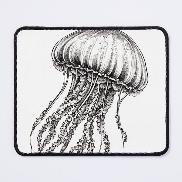 Item preview, Realistic jellyfish drawing designed and sold by Pencil-Art.