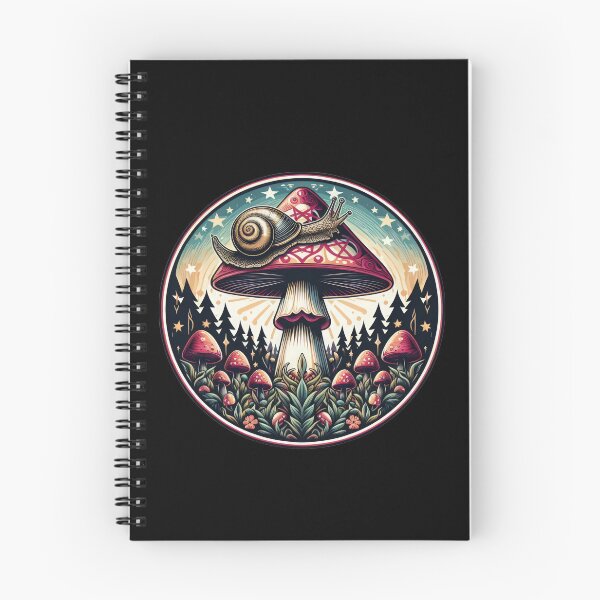 Item preview, Vintage Flowers red mushroom with snail in the forest , Vintage snail ,Mushroom Art,Vintage mushroom designed and sold by Expressions-Sel.