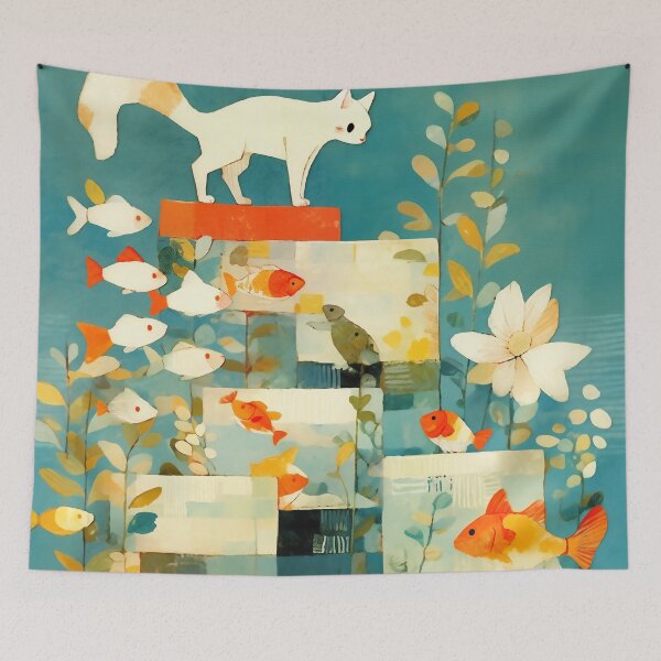 Item preview, Eyes in the Water: The Fateful Encounter of a Cat and Fish designed and sold by studio902.