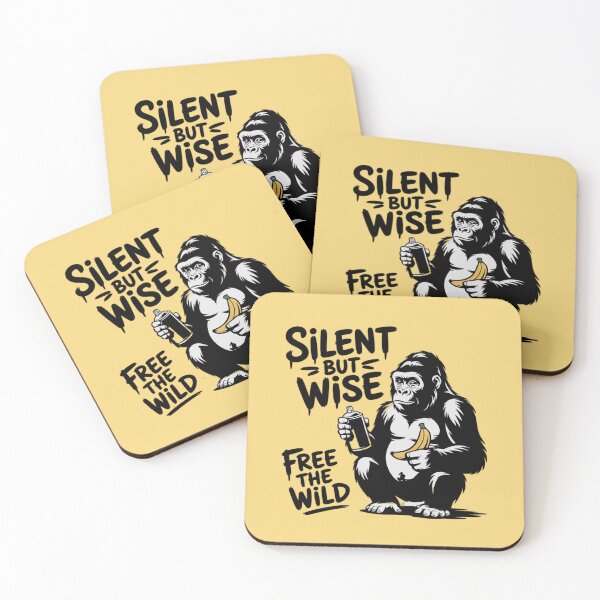 Item preview, Gorilla - Silent but Wise, Free Wild designed and sold by 123ks.