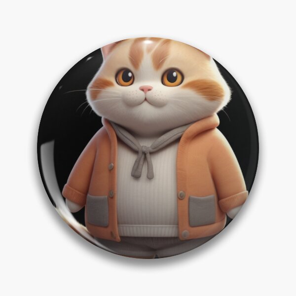 Item preview, Cute Chubby Cat in a Cozy Outfit – Stylish & Adorable Look designed and sold by Life is cat.