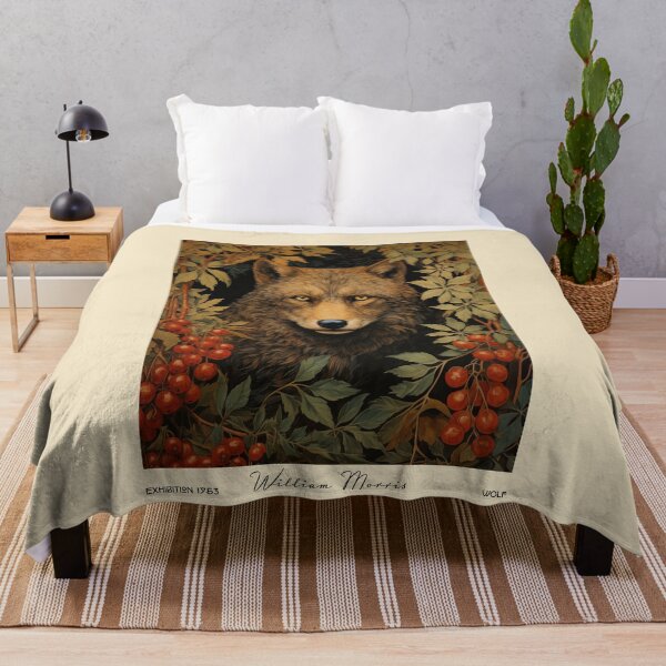 Item preview, Majestic Wolf in Vintage Botanical Garden designed and sold by MidCenturyStore.