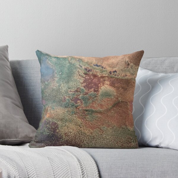 Item preview, Alcohol ink design blue green and bronze designed and sold by MistyHazeArt.