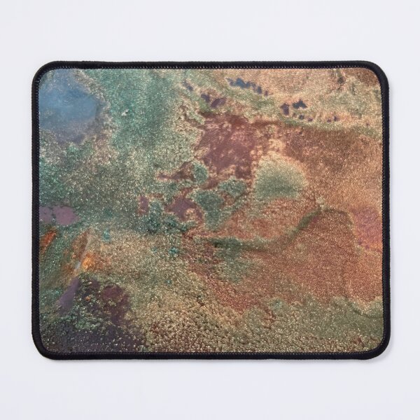 Item preview, Alcohol ink design blue green and bronze designed and sold by MistyHazeArt.