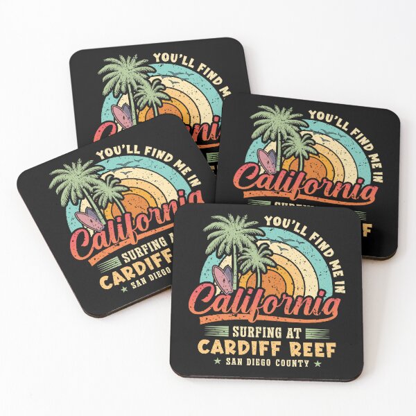 Item preview, Surfing Cardiff Reef Surf Encinitas San Diego West Coast California designed and sold by eclecTEEq.