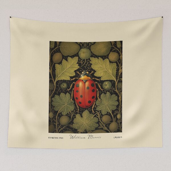 Item preview, William Morris Ladybug Nature Print designed and sold by MidCenturyStore.