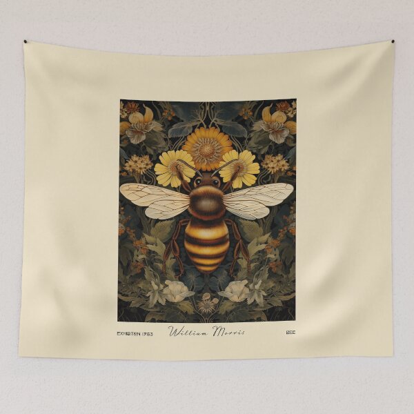 Item preview, William Morris Bee and Flower Art designed and sold by MidCenturyStore.