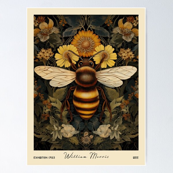 Item preview, William Morris Bee and Flower Art designed and sold by MidCenturyStore.
