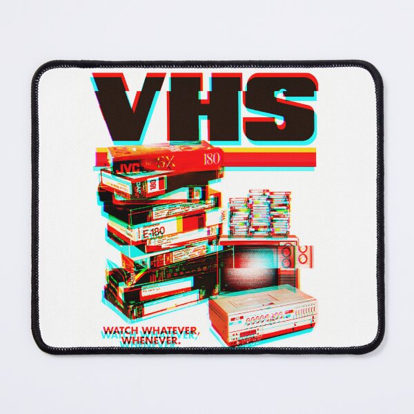 Item preview, Retro VHS Glitch Aesthetic – Vintage 80s & 90s Red Blue designed and sold by We-Open-Minds.