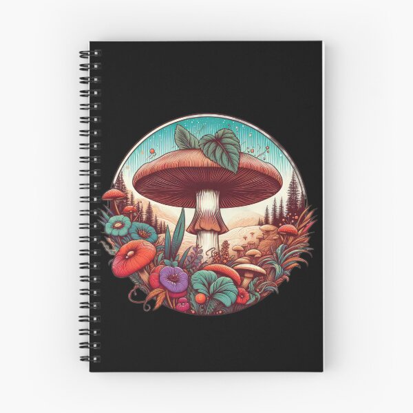 Item preview, Vintage Flowers brown mushroom with leaf in the garden, Vintage leaf ,Mushroom Art,Vintage mushroom designed and sold by Expressions-Sel.
