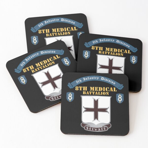 Item preview, 8th Medical Battalion, 8th Infantry Division Scroll - DUI  X 300 designed and sold by Military Insignia Products.