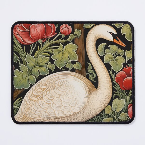 Item preview, William Morris Swan Botanical Artwork designed and sold by MidCenturyStore.