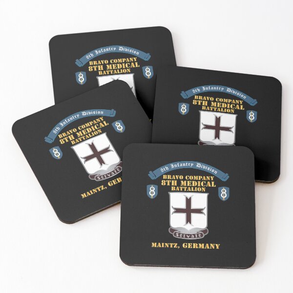 Item preview, Bravo Company - 8th Medical Battalion, 8th Infantry Division Scroll -  Maintz Germany  X 300 designed and sold by Military Insignia Products.
