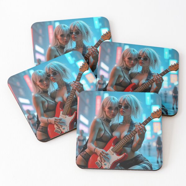 Item preview, Blonde guitarists designed and sold by Planet Utoppia.