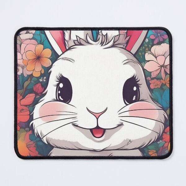 Item preview, A happy Bunny surrounded with a Flowers designed and sold by Jasna Dragun.