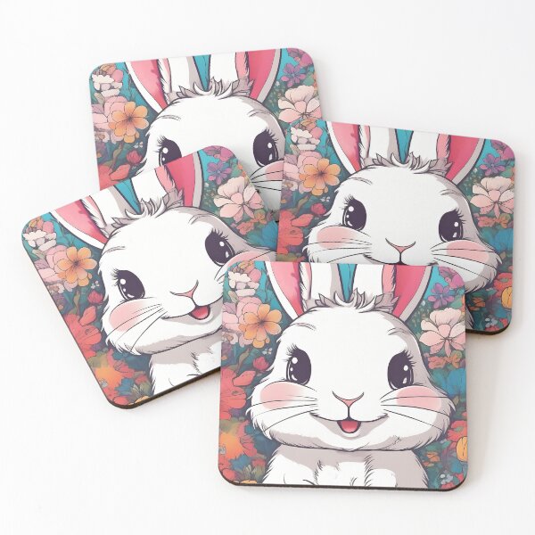 Item preview, A happy Bunny surrounded with a Flowers designed and sold by Jasna Dragun.