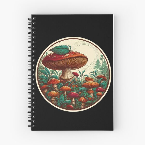 Item preview, Vintage Flowers mushroom with a green leaf in the forest, Vintage leaf,Mushroom Art,Vintage mushroom designed and sold by Expressions-Sel.