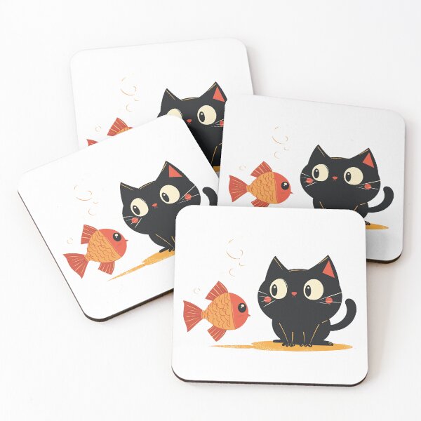Item preview, Encounter on the Surface: The Fateful Moment of a Cat and Fish designed and sold by studio902.