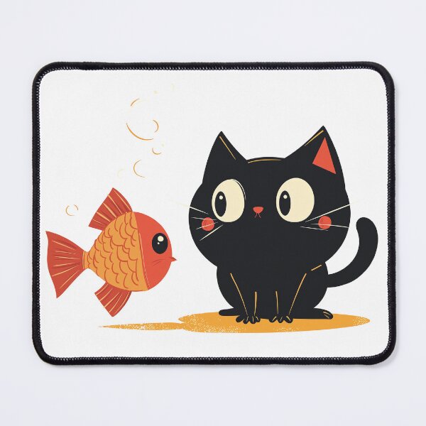 Item preview, Encounter on the Surface: The Fateful Moment of a Cat and Fish designed and sold by studio902.