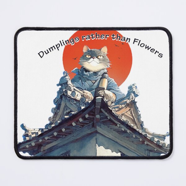 Item preview, Samurai Cat - Dumplings instead of flowers designed and sold by Kunst-Shirt.