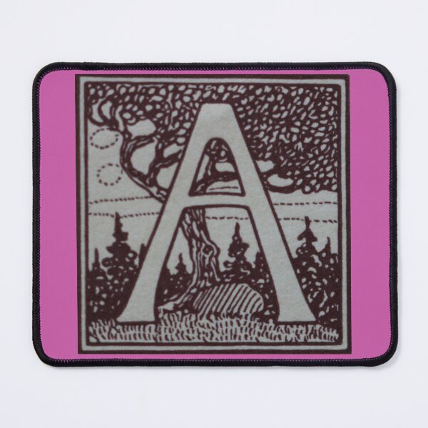 Item preview, Art by Mike Linocut and digitally edited, Alphabet Letter A, combinable designed and sold by allartbymike.