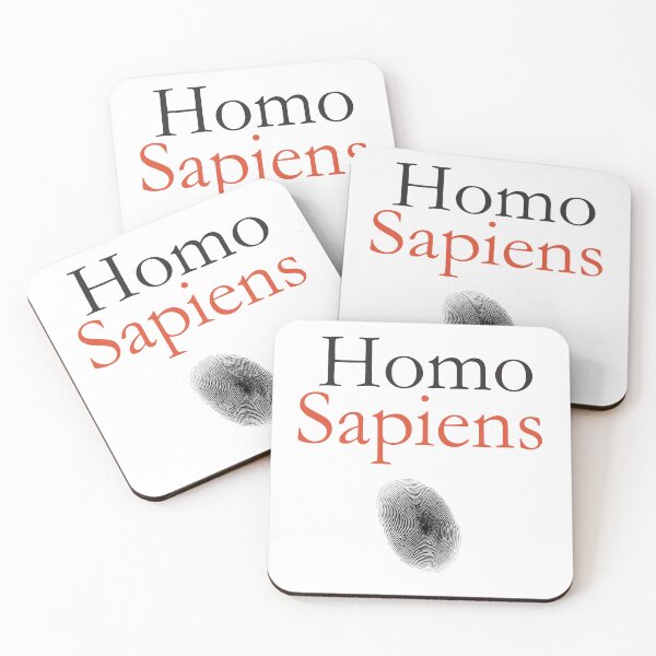 Item preview, Homo Sapiens typography with fingerprint- Minimalist Design designed and sold by Soft chaos.