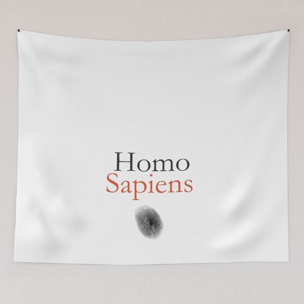 Item preview, Homo Sapiens typography with fingerprint- Minimalist Design designed and sold by Soft chaos.