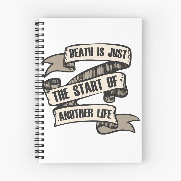 Item preview, banner death is just the start of another life quote designed and sold by Achille3777.