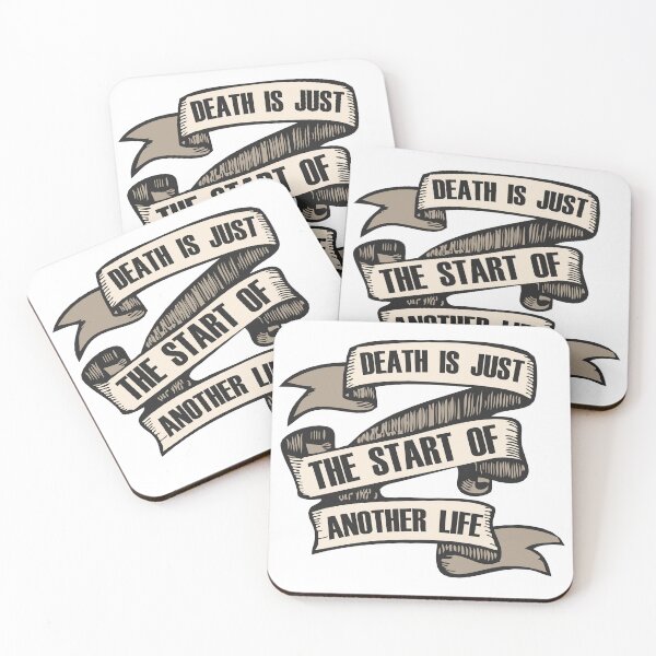 Item preview, banner death is just the start of another life quote designed and sold by Achille3777.