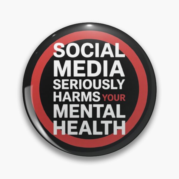 Item preview, Social media seriously harms your mental health designed and sold by DesignNadine.