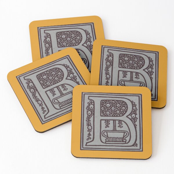 Item preview, Art by Mike Linocut and digitally edited, Alphabet Letter B, combinable designed and sold by allartbymike.