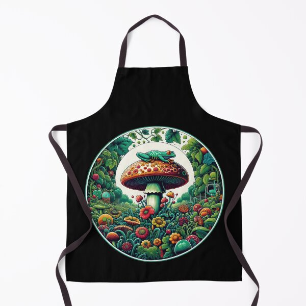 Item preview, Vintage Flowers mushroom with a frog with flowers, Vintage frog,Mushroom Art,Vintage mushroom designed and sold by Expressions-Sel.