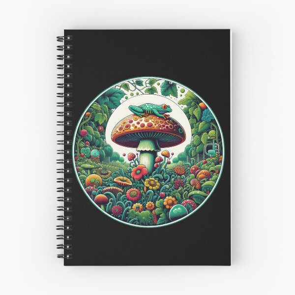 Item preview, Vintage Flowers mushroom with a frog with flowers, Vintage frog,Mushroom Art,Vintage mushroom designed and sold by Expressions-Sel.