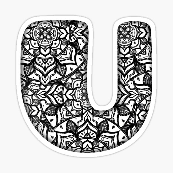 Item preview, 3D Mandala Letter U designed and sold by The-Franky-Shop.