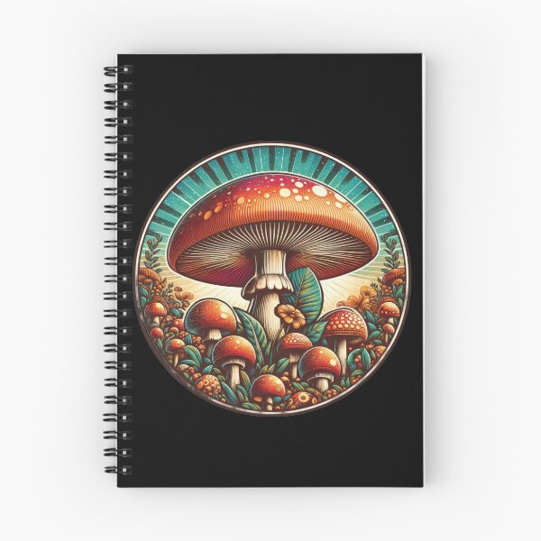 Item preview, Vintage Flowers big mushroom with mushrooms in a garden, Vintage garden,Mushroom Art,Vintage mushroom designed and sold by Expressions-Sel.