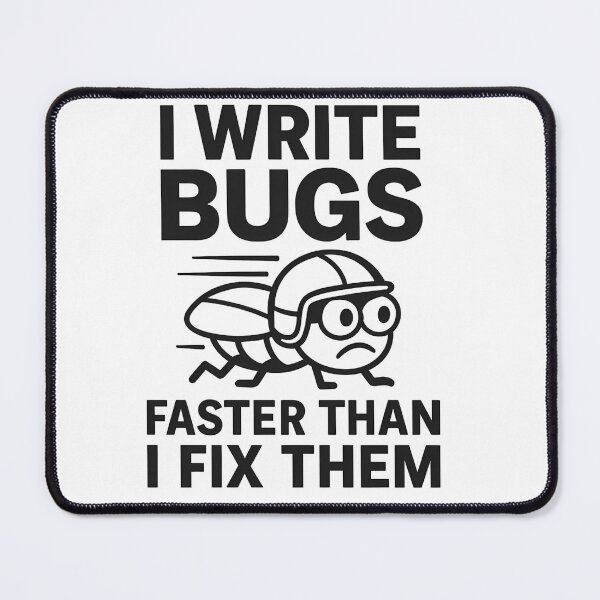 Item preview, I Write Bugs Faster Than I Fix Them designed and sold by ThreadandThink.