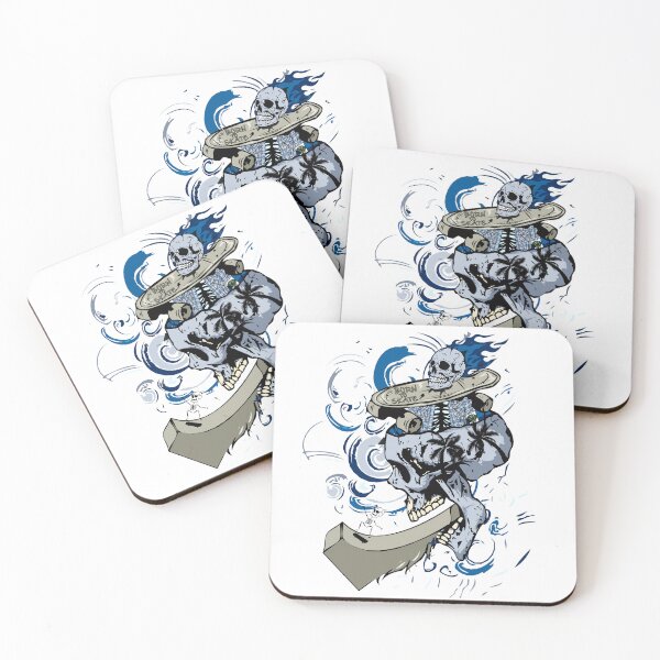 Item preview, Skull born to skate skull tattoo old school skater ramp flame skeleton designed and sold by Achille3777.