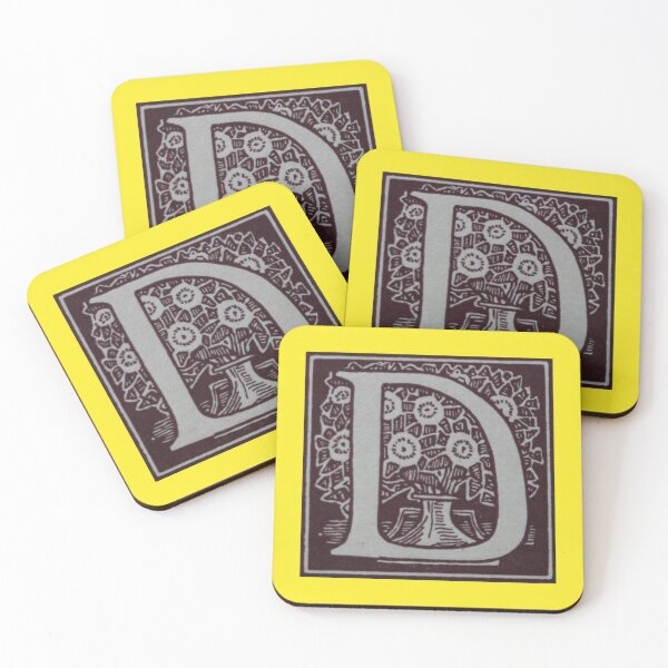 Item preview, Art by Mike Linocut and digitally edited, Alphabet Letter D, combinable designed and sold by allartbymike.