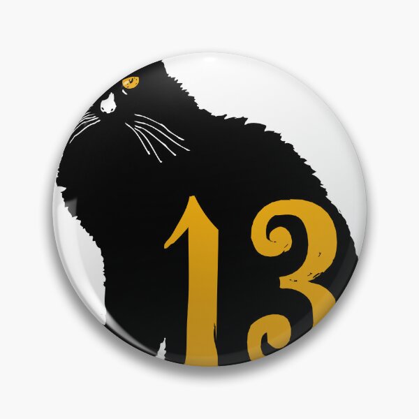 Item preview, black cat number 13 old school tattoo designed and sold by Achille3777.