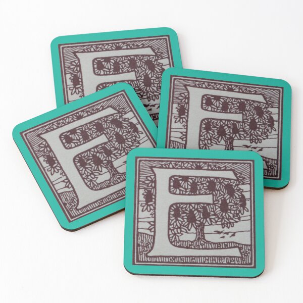 Item preview, Art by Mike Linocut and digitally edited, Alphabet Letter E, combinable designed and sold by allartbymike.