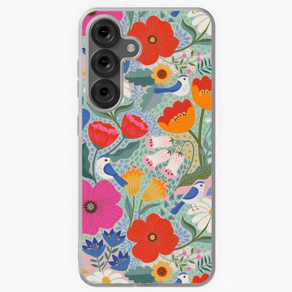 Item preview, Maxi Summer Floral with birds - cute pattern by Cecca Designs designed and sold by Cecca-Designs.