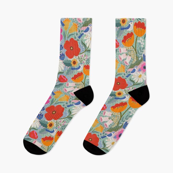 Item preview, Maxi Summer Floral with birds - cute pattern by Cecca Designs designed and sold by Cecca-Designs.