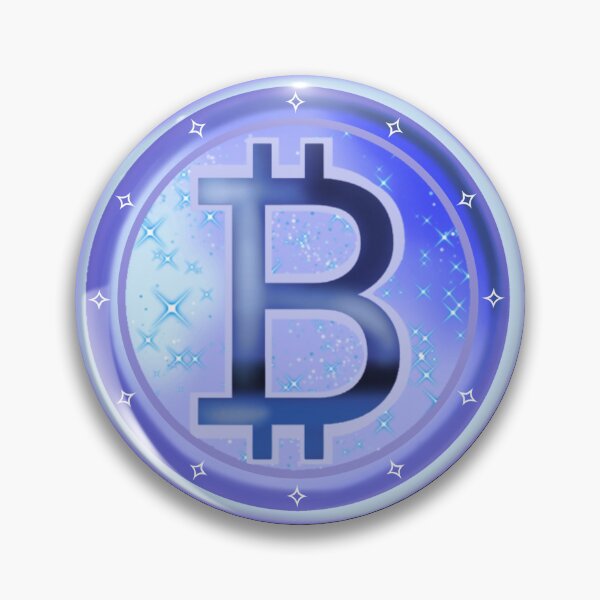 Item preview, Bitcoin symbol with stars, silhouette art, Bitcoin money symbol, Bitcoin sign in blue designed and sold by katecheerycake.